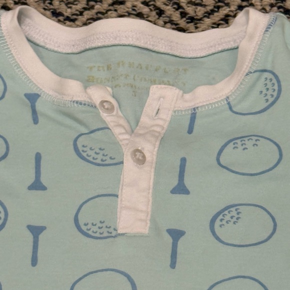 ๐ EUC ๐ TBBC Sz 5 Light Blue Golf-Print Pajama Set - Picture 2 of 3
